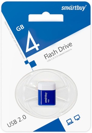  USB флеш накопитель Smartbuy 4GB Lara (SB4GBLara-B) синий