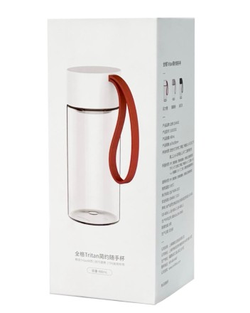  Бутылка для воды Xiaomi Quange Tritan Bottle Simple 480ml оранжевая
