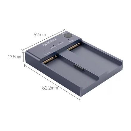  Дубликатор для 2 M.2 NVMe Orico M2P2-C3-C USB-C серый
