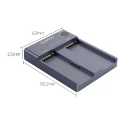 Дубликатор для 2 M.2 NVMe Orico M2P2-C3-C USB-C серый