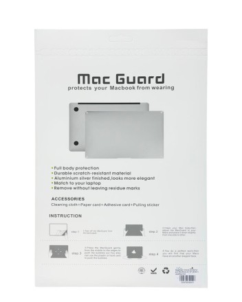  Защитная пленка на корпус для MacBook Air 15&quot; (A2941) серебристая