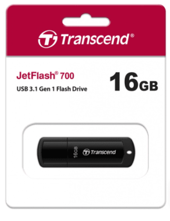  3.1 USB флеш накопитель Transcend 16GB черный JetFlash 700