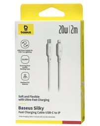 Кабель-зарядка Type-C на Lightning Baseus Silky Series 20W 2м (P10377700213-01) белый