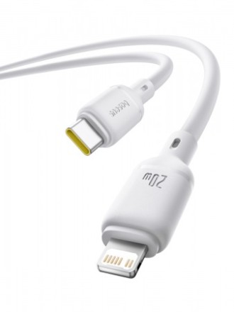 Кабель-зарядка Type-C на Lightning Baseus Silky Series 20W 2м (P10377700213-01) белый