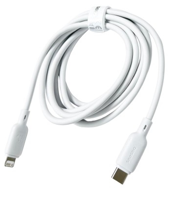  Кабель-зарядка Type-C на Lightning Baseus Silky Series 20W 2м (P10377700213-01) белый