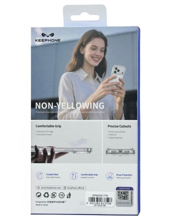  Накладка для i-Phone 17 Keephone Non-Yellowing прозрачный