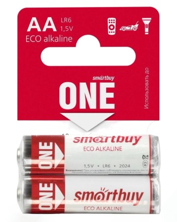  Батарейка алкалиновая Smartbuy ONE LR6/2B (24/240) SOBA-2A02B-Eco