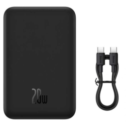 Powerbank с беспроводной зарядкой Baseus Magnetic Wireless 20000mAh 20W (PPCX150001) чёрный