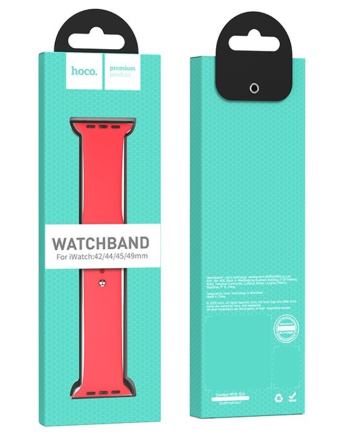  Сменный ремешок для Apple Watch 42/44/45мм Hoco WA01 красный