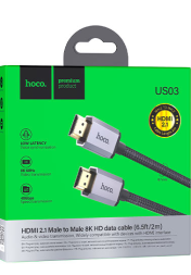Кабель HDMI - HDMI v2.1 Hoco US03 8K/60Hz 2м черный