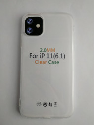 2.0мм Накладка для iPhone 11 6.1&quot; силикон тонкий прозрачный