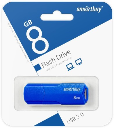  USB флеш накопитель Smartbuy 8GB Clue Blue (SB8GBCLU-BU)