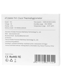 Датчик температуры и влажности ATuMan Duka TH1 EU белый