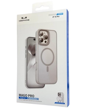  Накладка для i-Phone 16 Pro Keephone Mago Pro MagSnap серый