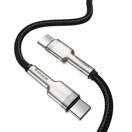  Кабель-зарядка Type-C на Type-C Baseus Cafule Metal 2м CATJK-D01 100W чёрный