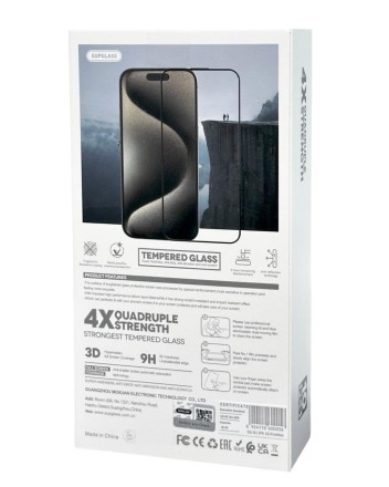  Защитное стекло для i-Phone 16 Pro Max Supglass SG-01 3D чёрное