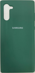 Накладка для Samsung Galaxy Note 10 Silicone cover зеленая