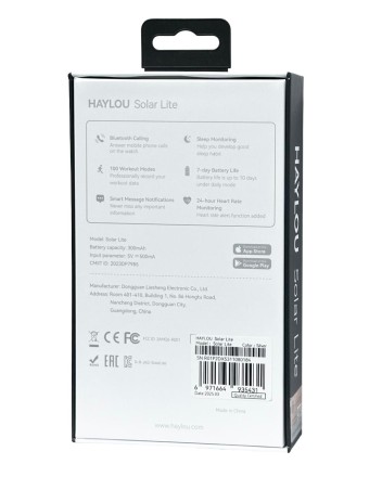  Умные часы Haylou Solar Lite серебристые