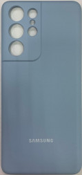 Накладка для Samsung Galaxy S21 Ultra/S30 Ultra Silicone cover голубая