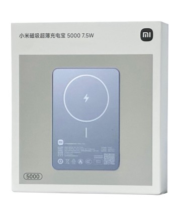  Powerbank с беспроводной зарядкой Xiaomi Magnetic Ultra-Thin 5000mAh 7.5W (WPB0507S) синий