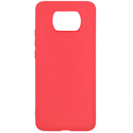 Накладка для Xiaomi Pocophone X3 Silicone cover без логотипа красная