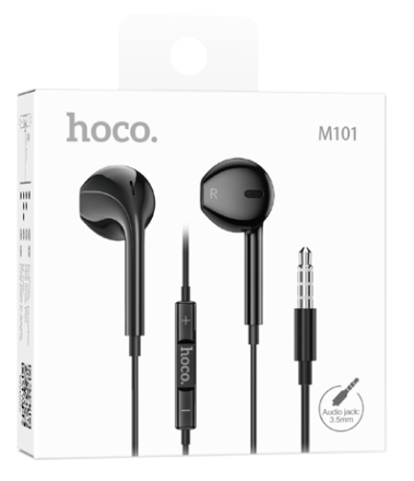  Наушники с микрофоном Hoco M101 1.2м черные