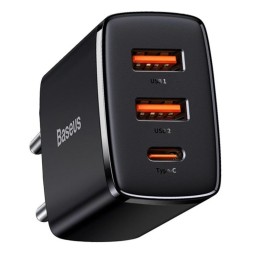 Сетевое зар. устр. Baseus Super Si Quick Charger 2USB/1C 30W EU CCXJ-E01 черное