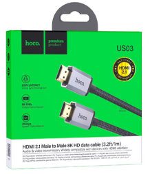 Кабель HDMI - HDMI v2.1 Hoco US03 8K/60Hz 1м черный