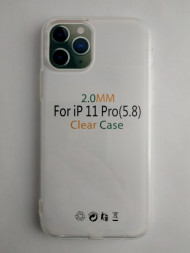 2.0мм Накладка для iPhone 11Pro 5.8&quot; силикон тонкий прозрачный