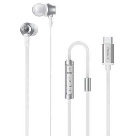  Наушники с микрофоном Remax RM-610Da Type-C серебристые