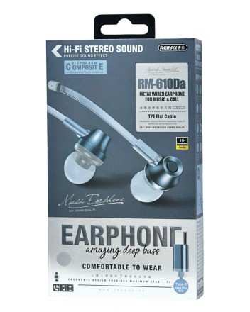  Наушники с микрофоном Remax RM-610Da Type-C серебристые