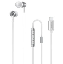 Наушники с микрофоном Remax RM-610Da Type-C серебристые