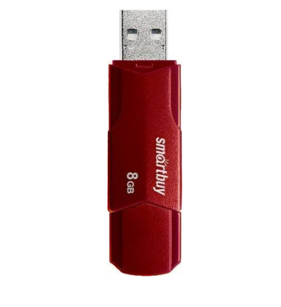  USB флеш накопитель Smartbuy 8GB Clue Burgundy (SB8GBCLU-BG)