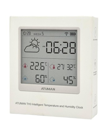  Датчик температуры и влажности ATuMan Duka TH3 EU белый