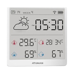 Датчик температуры и влажности ATuMan Duka TH3 EU белый