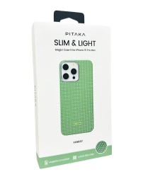 Накладка для i-Phone 15 Pro Max 6.7&quot; Pitaka Magez Case 5 Aramid Fiber Лес( forest)