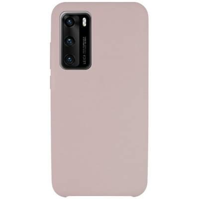 Накладка для Huawei P40 Silicone cover пудро