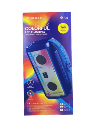 Bluetooth колонка Borofone BR26 BT5.0/10Вт/MicroSD/FM синяя