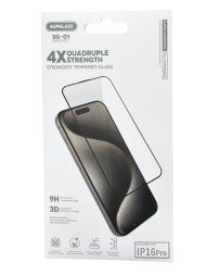 Защитное стекло для i-Phone 16 Pro/17 Supglass SG-01 3D чёрное