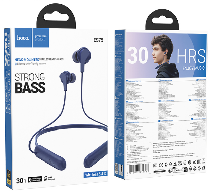  Беспроводные наушники для спорта Hoco ES75 BT5.4/30ч синие