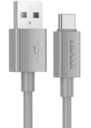  Usb Кабель-зарядка Type-C Hoco X107 1м 3A серый