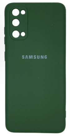  Накладка для Samsung Galaxy S20 Silicone cover без логотипа зеленая
