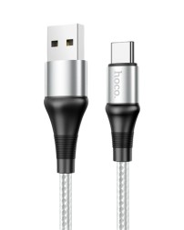 Usb Кабель-зарядка Type-C Hoco X50 Excellent 3A 1м в тканевой оплётке серый