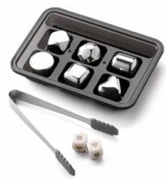 Охлаждающие камни для напитков Circle Joy Ice Cubes CJ- BK02 6шт серебро
