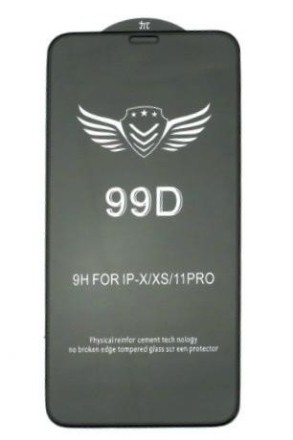  Защитное стекло для i-Phone 11 Pro/X/XS 5.8&quot; 99D чёрное