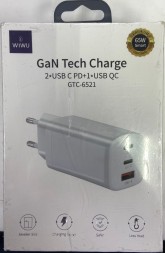 Сетевое зар. устр. WIWU GaN 1USB/2C 65W GTC-6521 белое