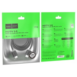 Кабель HDMI - HDMI HDTV2.0 Hoco US08 4K/60Hz 2м черный