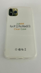 2.0мм Накладка для iPhone 11Pro Max 6.5&quot; силикон тонкий прозрачный