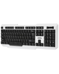 Клавиатура проводная Smartbuy ONE 333 USB/104 клавиш/Подсвет.Rainbow/1.5м, (SBK-333U-WK) бело-черная