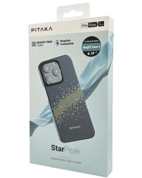 Накладка для i-Phone 15 Pro 6.1" Pitaka Magez Case 4 Aramid Fiber Milky Way